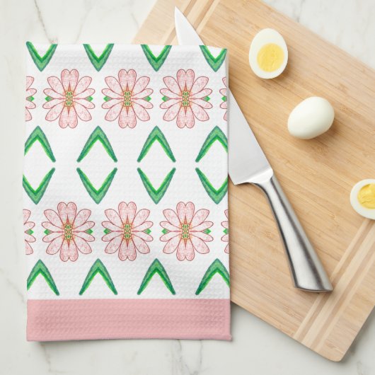 Daisy wie floral geschirrtuch (Viertel Falte)