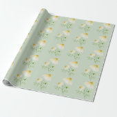 Daisy Wild Blume Green Geschenkpapier (Ungerollt)