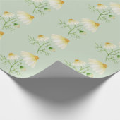 Daisy Wild Blume Green Geschenkpapier (Ecke)