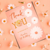 Daisy Wild One 1. Geburtstagsmädlerin Dankeskarte