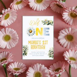 Daisy Wild One 1. Geburtstagsparty für Mädchen Einladung