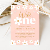 Daisy Wild One 1st Birthday Invitation Einladung