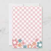 Daisy Wild One Girl Einladung zum 1. Geburtstag (Rückseite)