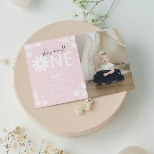 Daisy wild one party bohemian first birthday  invi einladung