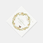 Daisy Wildblume Baby in Bloom Baby Shower Serviette (Ecke)