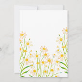 Daisy Wildblume Bay Bee in Bloom Baby Shower Einladung (Rückseite)