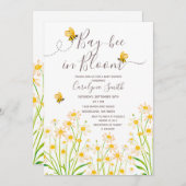 Daisy Wildblume Bay Bee in Bloom Baby Shower Einladung (Vorne/Hinten)