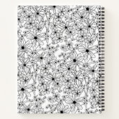 Daisy Wildblume Black Yellow Name School Notizblock (Rückseite)