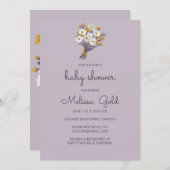 Daisy Wildblume Bouquet BABY SHOWER CUSTOM Einladung (Vorne/Hinten)