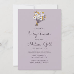 Daisy Wildblume Bouquet BABY SHOWER CUSTOM Einladung