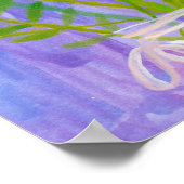 Daisy Wildblume Bouquet Malerei Lila Kunst Poster (Ecke)