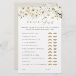 Daisy Wildblume Brautparty Er oder Sie spielen