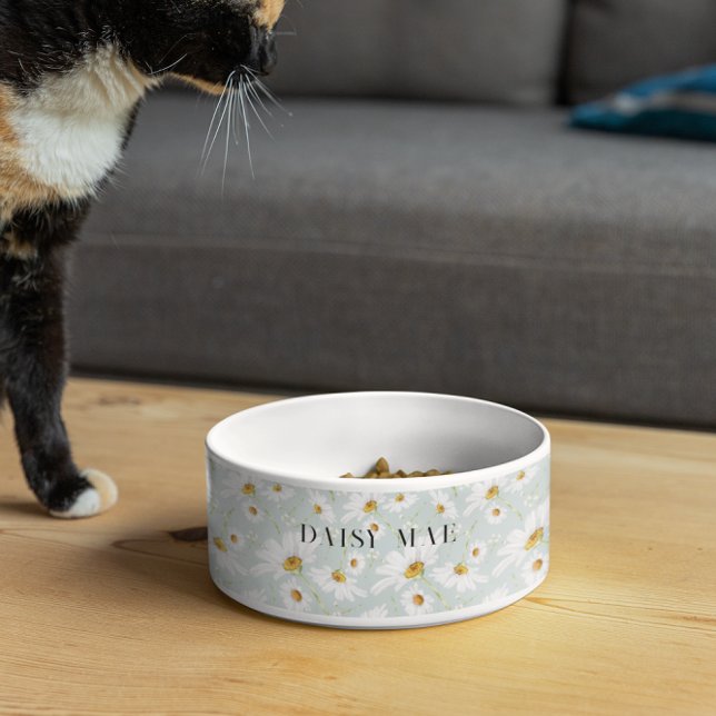 Daisy Wildblume Floral | Monogramm Bowl Napf (Von Creator hochgeladen)