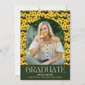 Daisy Wildblume Foto High School Abschluss Ankündigung (Vorderseite)