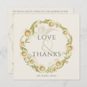 Daisy Wildblume Hochzeit Flat Danke-Card Dankeskarte (Vorne/Hinten)
