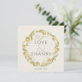 Daisy Wildblume Hochzeit Flat Danke-Card Dankeskarte (Stehend Vorderseite)