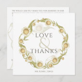 Daisy Wildblume Hochzeit Flat Danke-Card Dankeskarte (Vorne/Hinten)