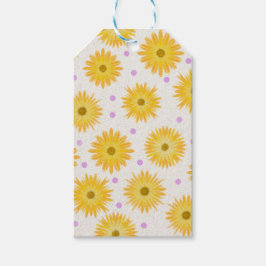 Daisy Wildblume Pastel Lila Dot Geschenkanhänger