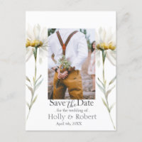 Daisy-Wildblume Save the Date Foto QR-Code