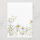 Daisy Wildblume Wedding Hinweiskarte (Rückseite)