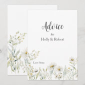 Daisy Wildblume Wedding Hinweiskarte (Vorne/Hinten)