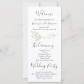Daisy Wildblume Wedding Program (Vorderseite)