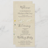 Daisy Wildblume Wedding Program (Vorne/Hinten)