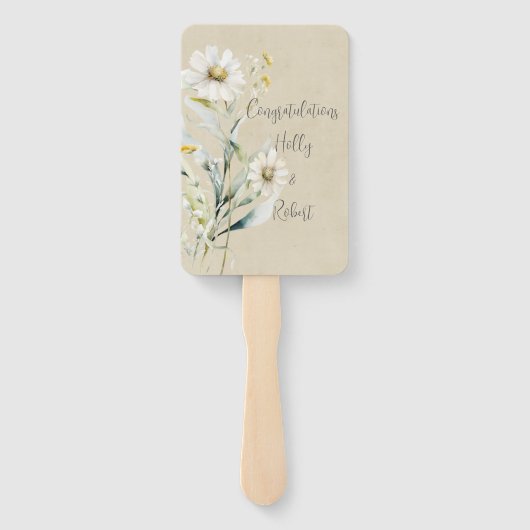 Daisy Wildblume Wedding Program Fächer (Rückseite)