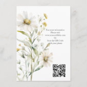 Daisy Wildblume Wedding QR Code Begleitkarte (Rückseite)