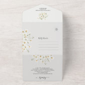 Daisy Wildblume Wedding Qr Code UAwg All In One Einladung (Außenbereich)