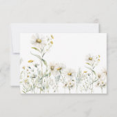 Daisy Wildblume Wedding RSVP Karte (Rückseite)