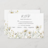 Daisy Wildblume Wedding RSVP Karte (Vorne/Hinten)