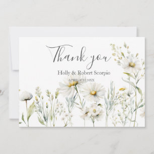 Daisy Wildblume Wedding Vielen Dank Dankeskarte