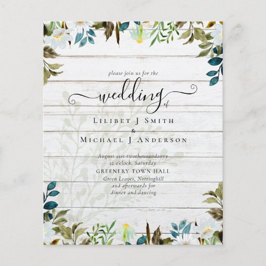 Daisy Wildblumen Greenerity Wedding (Vorderseite)
