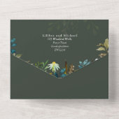 Daisy Wildblumen Greenerity Wedding All In One Einladung (Rückseite)