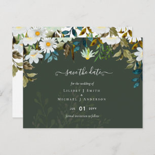 Daisy Wildblumen Greenerity Wedding Postkarte