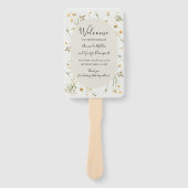 Daisy Wildblumen Hochzeitsprogramm-Fan Fächer (Vorderseite)