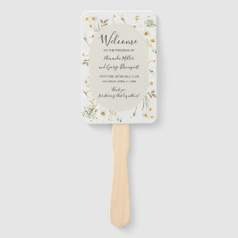 Daisy Wildblumen Hochzeitsprogramm-Fan Fächer