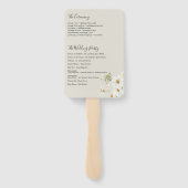 Daisy Wildblumen Hochzeitsprogramm-Fan Fächer (Rückseite)