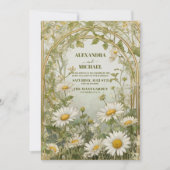 Daisy Wildblumen - Moderne Hochzeit Einladung (Vorderseite)