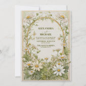 Daisy Wildblumen - Moderne Hochzeit Einladung (Vorderseite)