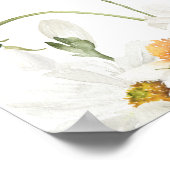 Daisy Wildblumen Wedding Welcome Sign Poster (Ecke)