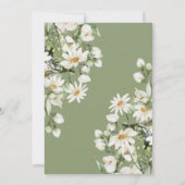 Daisy Wildflower Boho Wedding Invitation Einladung (Rückseite)