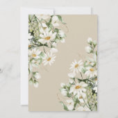 Daisy Wildflower Boho Wedding Invitation Einladung (Rückseite)