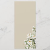 Daisy Wildflower Boho Wedding Menu Menükarte (Rückseite)