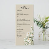 Daisy Wildflower Boho Wedding Menu Menükarte (Stehend Vorderseite)