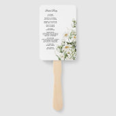 Daisy Wildflower Boho Wedding Program Hand Fan Fächer (Rückseite)