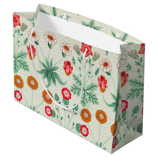 Daisy, William Morris große Geschenktasche Große Geschenktüte (Rückseite Schrägansicht)
