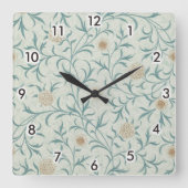 Daisy, William Morris Quadratische Wanduhr (Vorderseite)