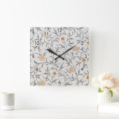 Daisy, William Morris Quadratische Wanduhr (Zuhause)